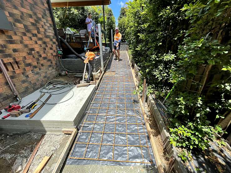 Preparation for concrete pour