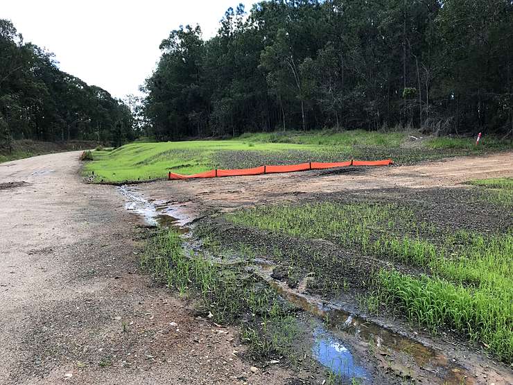 Seeded laydown area