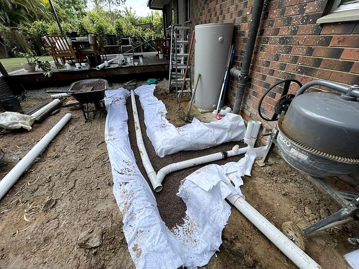 Stormwater for downpipes and drainage pit